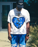 Fragmented Tee - White/Blue