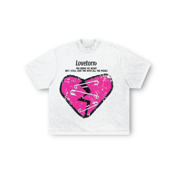 Fragmented Tee - White/Pink