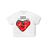 Fragmented Tee - White/Red