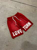 University Washed Shorts - Red