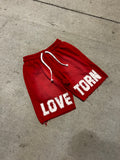 University Washed Shorts - Red