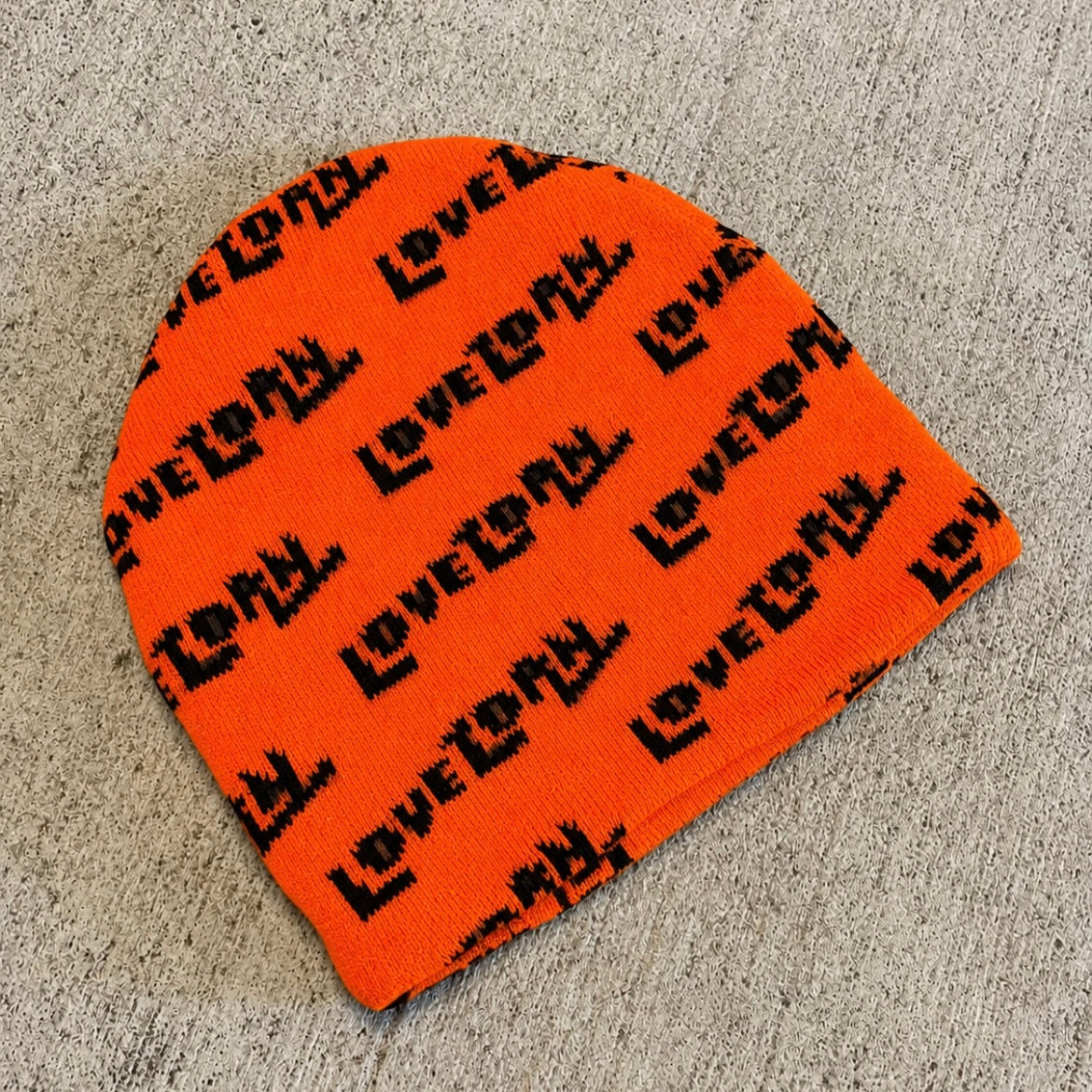 Script Beanie - Orange